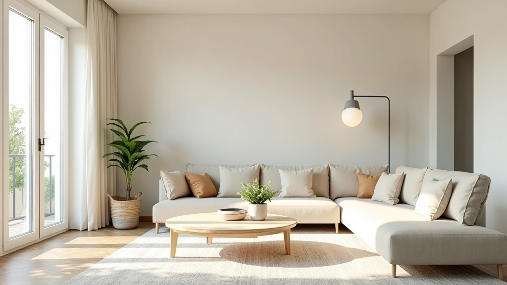 Interno sostenibile con domande comuni sul design eco-friendly evidenziate visivamente